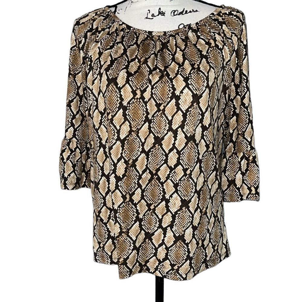 ‎Michael Kors snake skin pattern blouse small